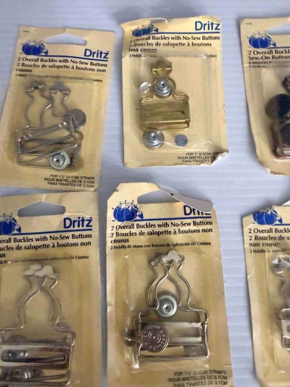 Lot of Dritz Sewing accessories Overall Buckles, Snap attacher, cover button - Picture 3 of 6